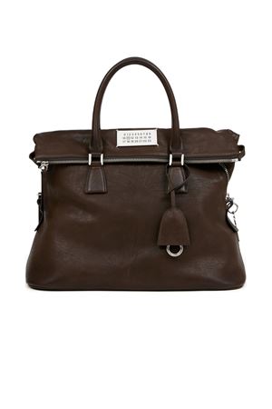 Borsa a spalla 5AC Loved to Death media in pelle marrone MAISON MARGIELA | SB1WG0074P8565T2180